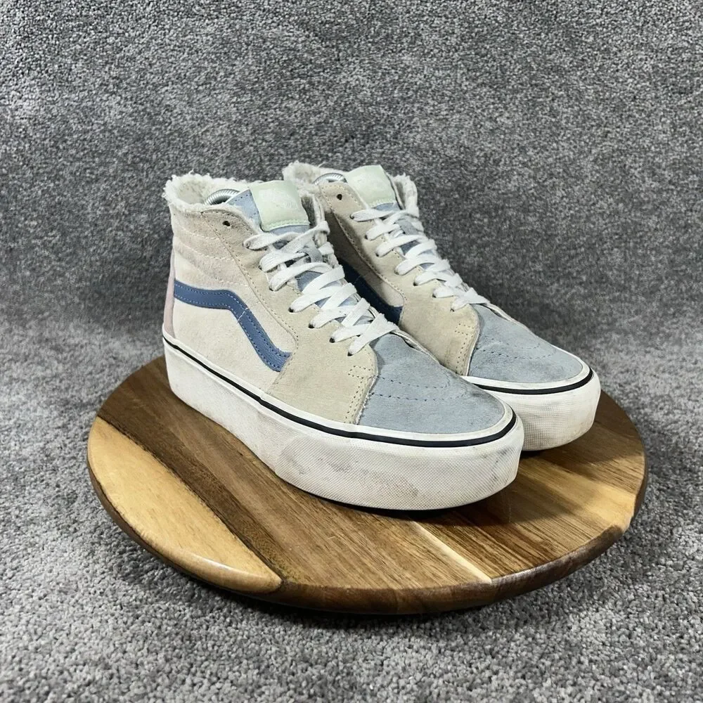 Vans Sk8-Hi Tapered Stackform Women's Size 8 Pastel Suede Platform Shoes Used